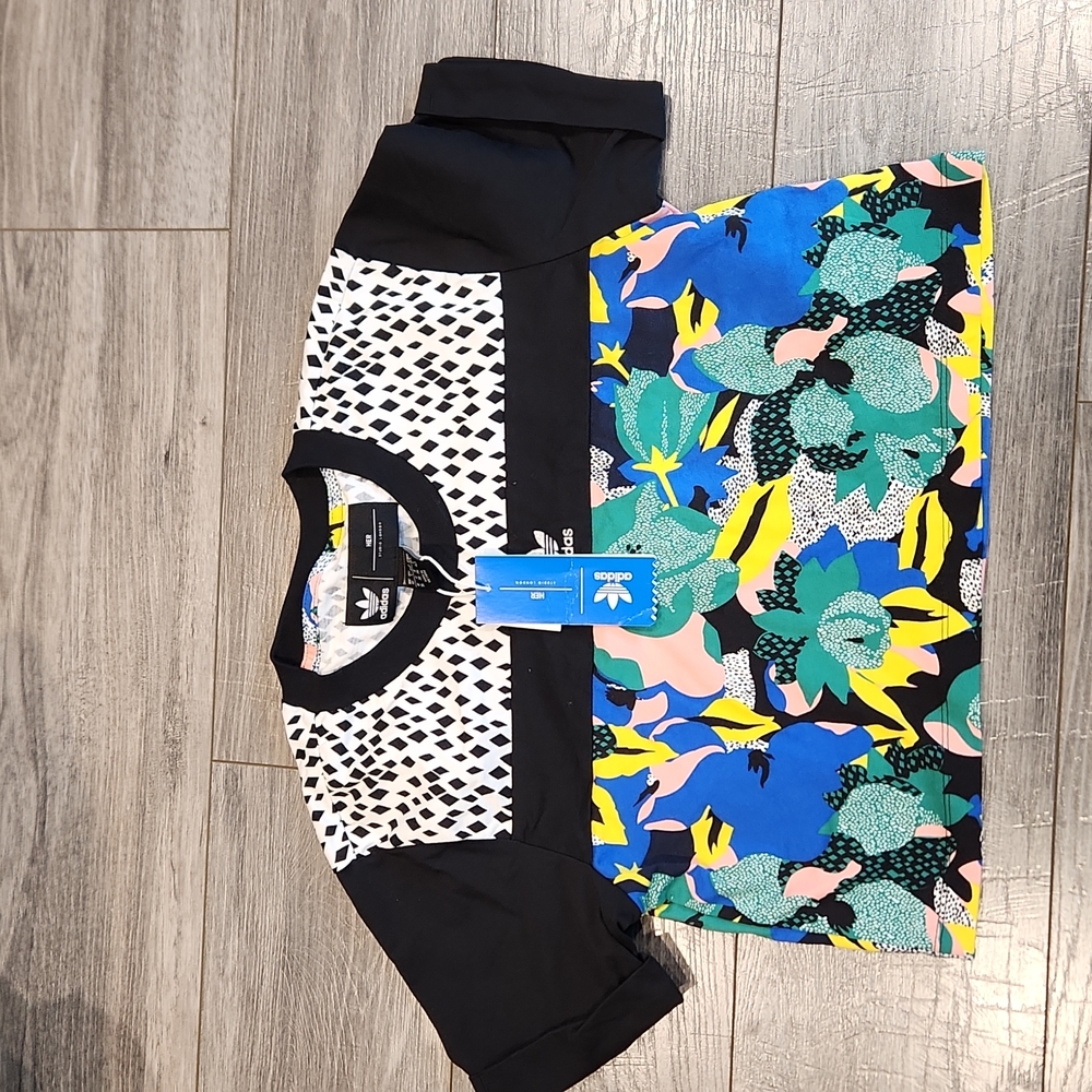 NWT Adidas Studio London Women's sz S Workout Cropped Tee